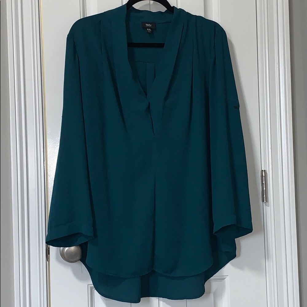Teal Long Sleeve Blouse